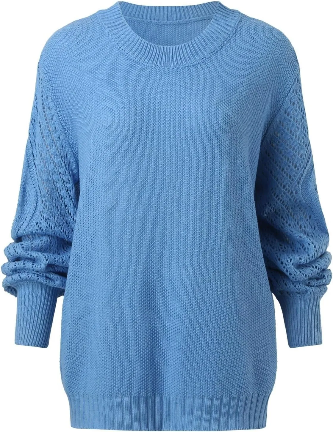 2024 Women's Pullover Autumn and Winter Solid Color Girls Daily Casual Fashion Knit Long Sleeve Sweater