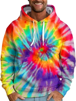 2025 Fashion Hoodies for Men Long Sleeve Workout Athletic Sweatshirt Casual Printing Hooded Pullover Tops with Pocket