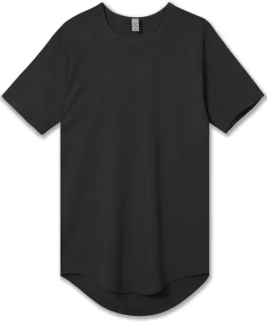 Allsense Men’s Hipster Long T-Shirt – Drop-Cut Curved Hem Tee