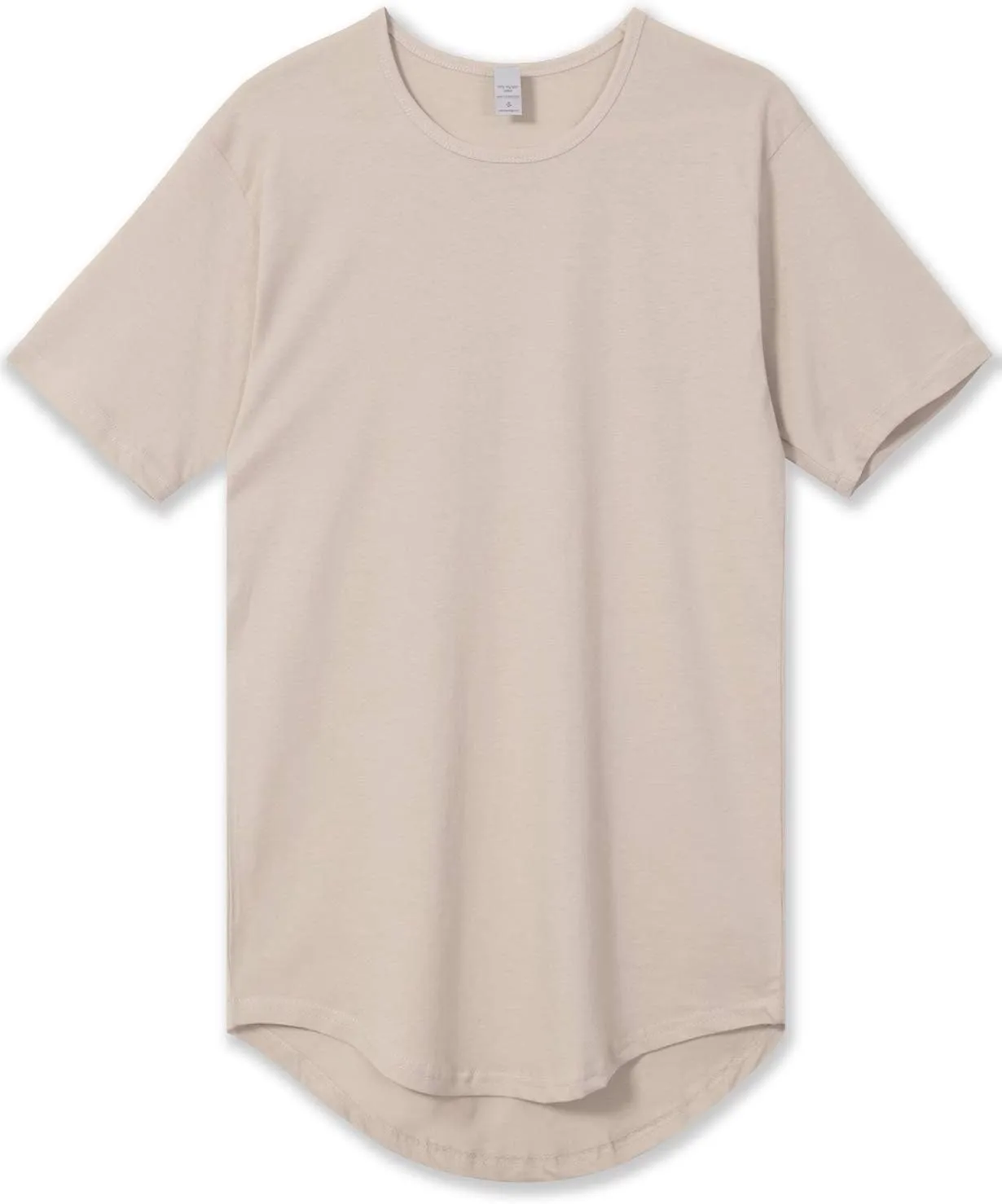Allsense Men’s Hipster Long T-Shirt – Drop-Cut Curved Hem Tee