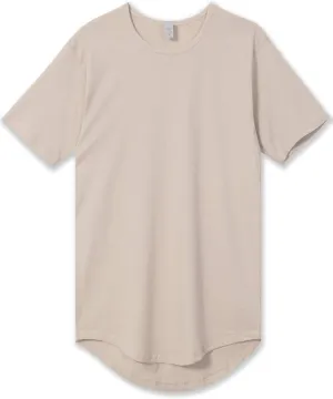 Allsense Men’s Hipster Long T-Shirt – Drop-Cut Curved Hem Tee