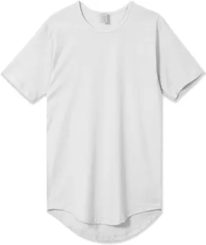 Allsense Men’s Hipster Long T-Shirt – Drop-Cut Curved Hem Tee