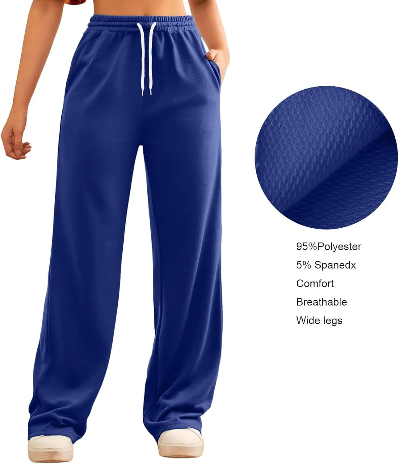 Baggy Tall Wide Legged Sweatpants for Women Fleece Lined 2024 Loose Wide Leg Joggers Casual Yoga Cozy Open Bottom