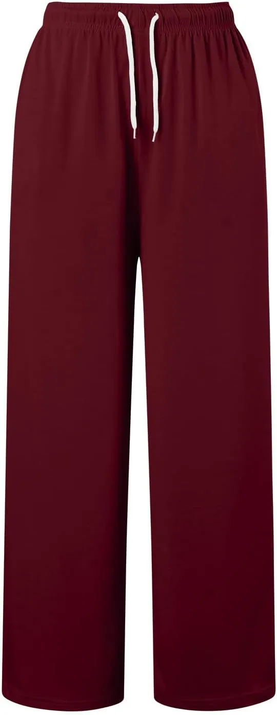 Baggy Tall Wide Legged Sweatpants for Women Fleece Lined 2024 Loose Wide Leg Joggers Casual Yoga Cozy Open Bottom