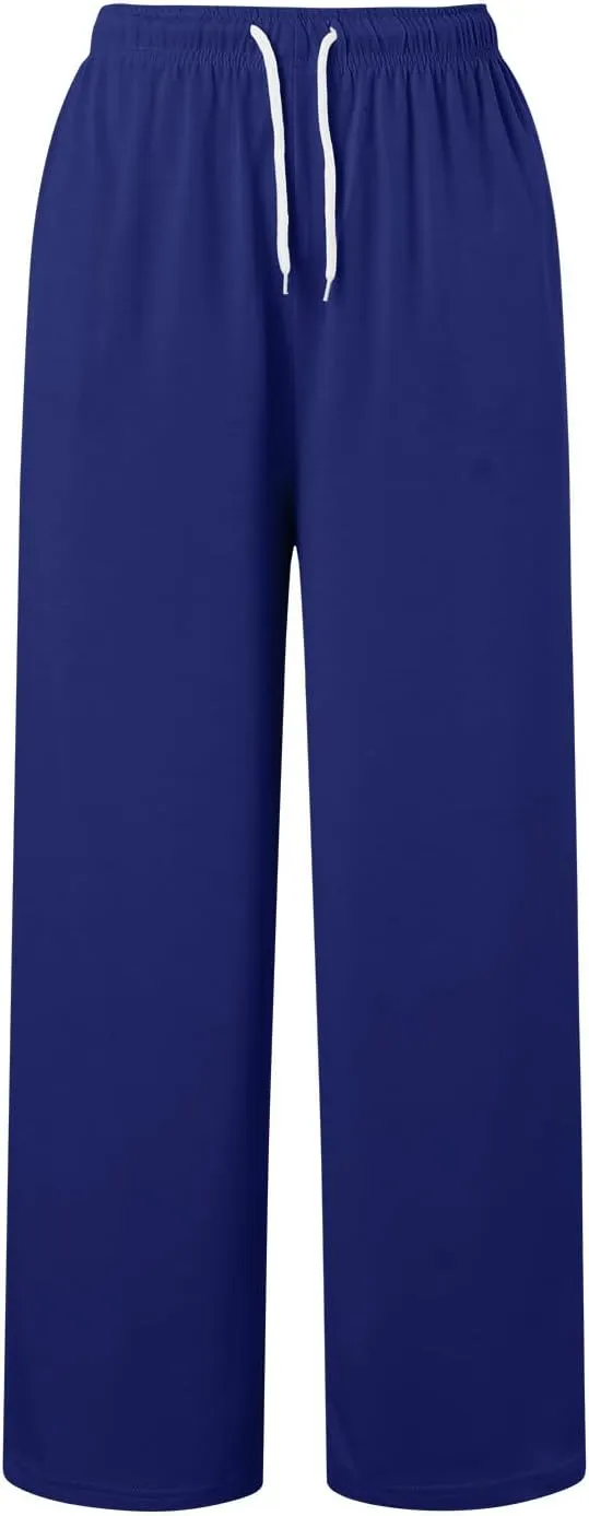 Baggy Tall Wide Legged Sweatpants for Women Fleece Lined 2024 Loose Wide Leg Joggers Casual Yoga Cozy Open Bottom