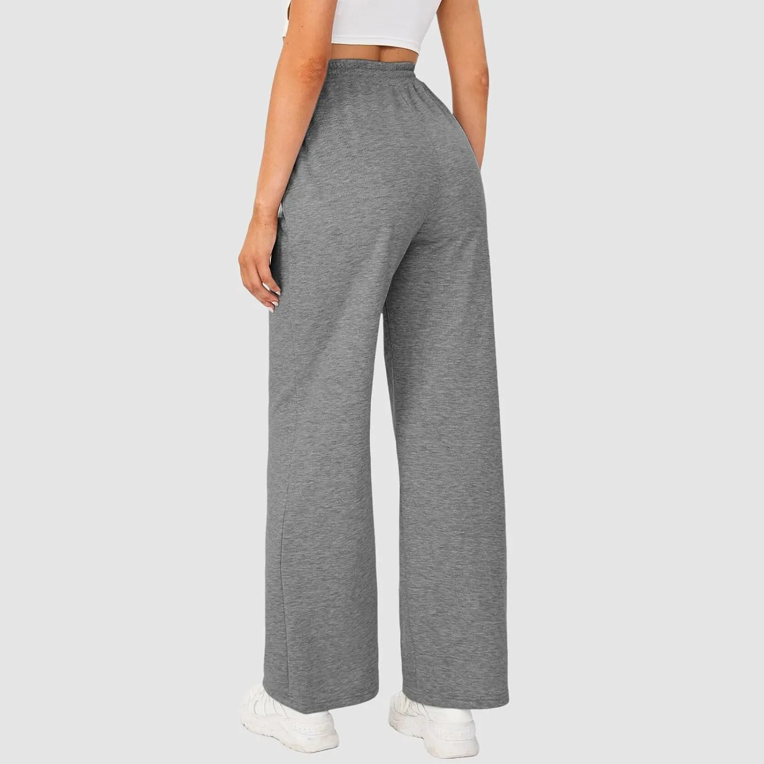 Baggy Tall Wide Legged Sweatpants for Women Fleece Lined 2024 Loose Wide Leg Joggers Casual Yoga Cozy Open Bottom