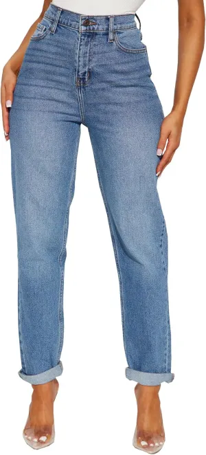 BessCops Women's Boyfriend Jeans Stretchy Ripped Distressed Denim Mom Jean Pants