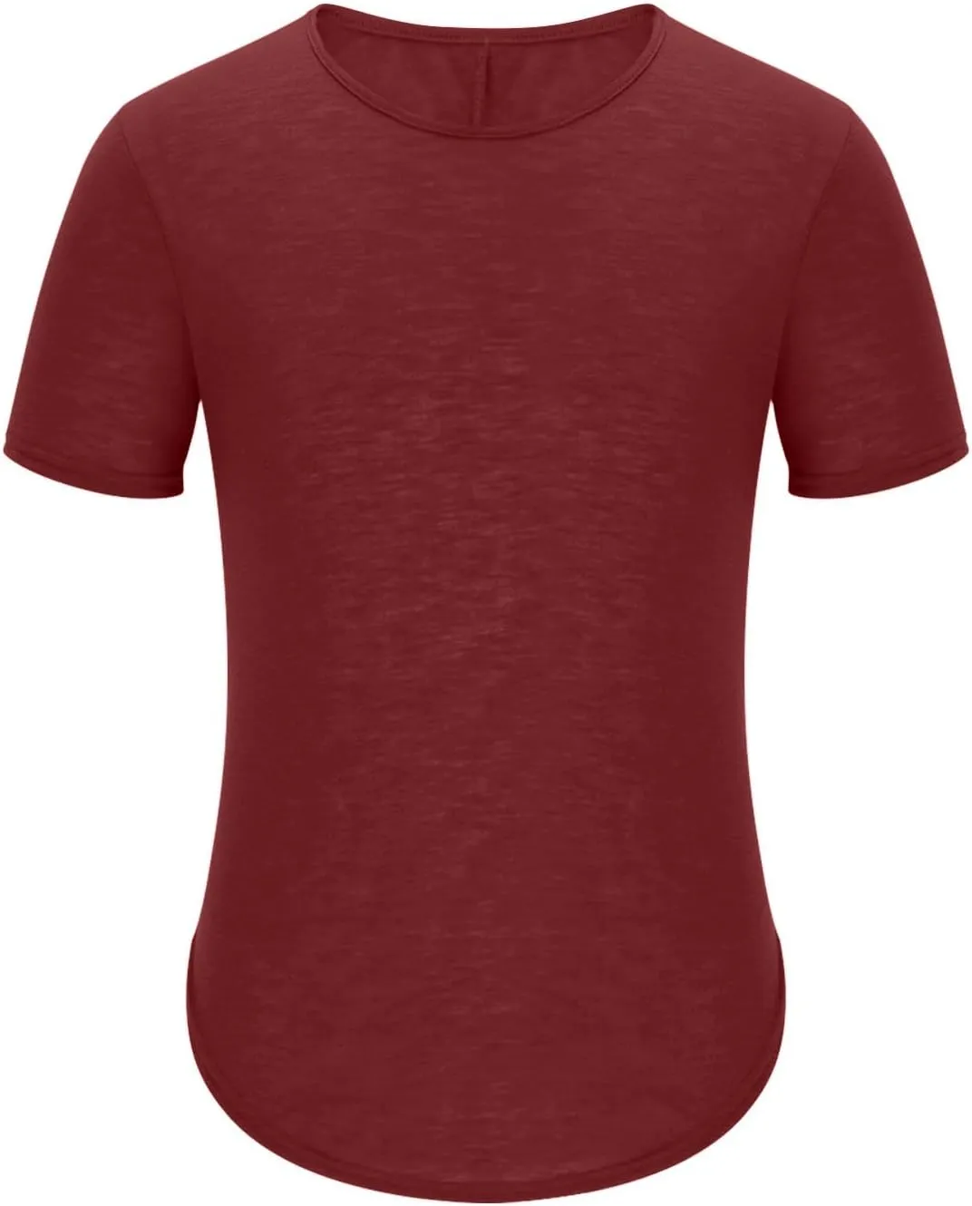 Big and Tall Mens Tshirts Casual Hipster Longline Extra Long Shirts Curve Hem Tees Gym Workout Muscle Shirts Tops