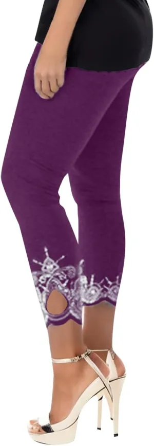 Butt Lift Capri Bottom High Waisted Leggings for Women High Rise Scrunch Butt Sports Tights Tummy Control Exercise
