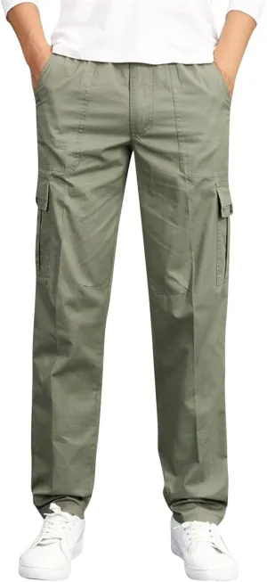 Cargo Pants for Men Relaxed Fit Open Bottom Workout Joggers Pants for Sports Jogging Training Gym Running Mens Autumn