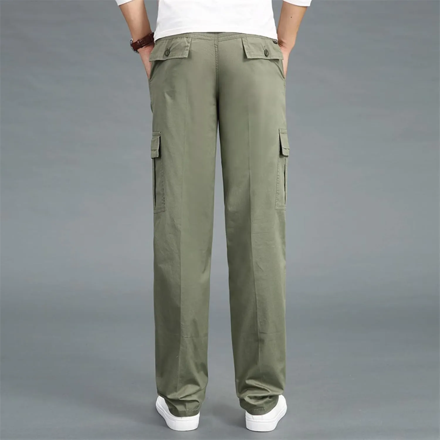 Cargo Pants for Men Relaxed Fit Open Bottom Workout Joggers Pants for Sports Jogging Training Gym Running Mens Autumn