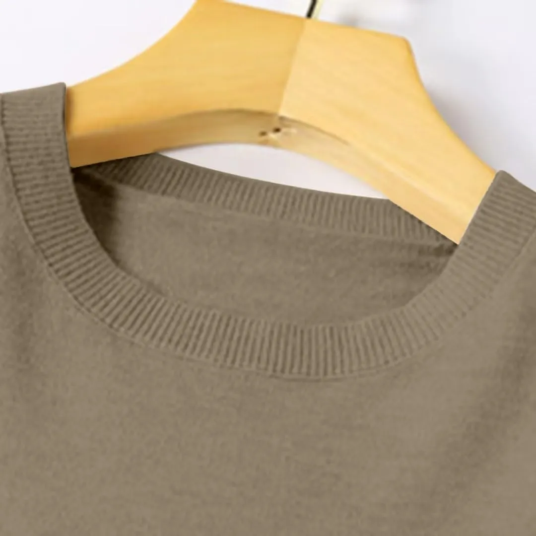 Cashmere Sweaters for Women Long Sleeve Crew Neck Loose Pullover Tops Warm Cozy Lightweight Wool Knit Sweater