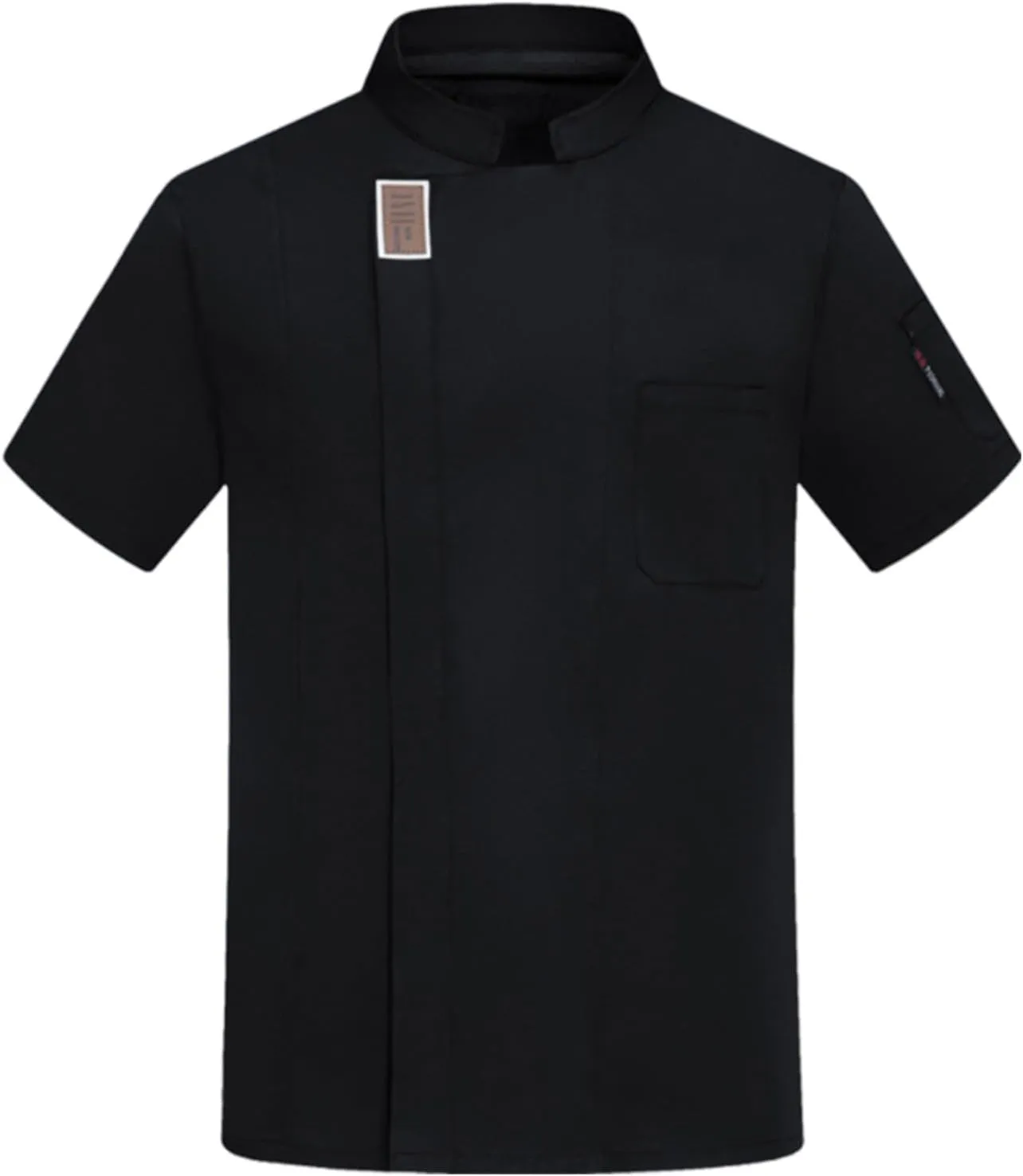 Chef Jacket Shirts for Men Classic Short Sleeve Catering Workwear Suit Shirts Summer Breathable Slim Fit Uniform Tops