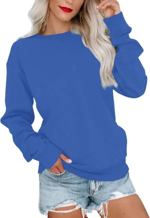 Cute Fall Sweatshirts For Women Crew Neck Lightweight Pullover Gradient Color Oversized Sweatshirt Trendy Sweaters