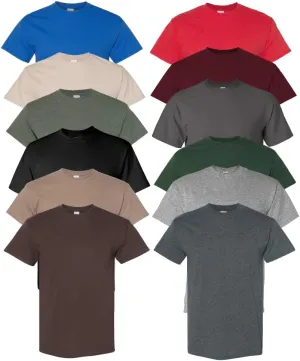 EVERYDAY TEES 12 Pack Mens Cotton Crew Neck Regular T-Shirts Bulk Short Sleeve Lightweight Tees Mix Colors