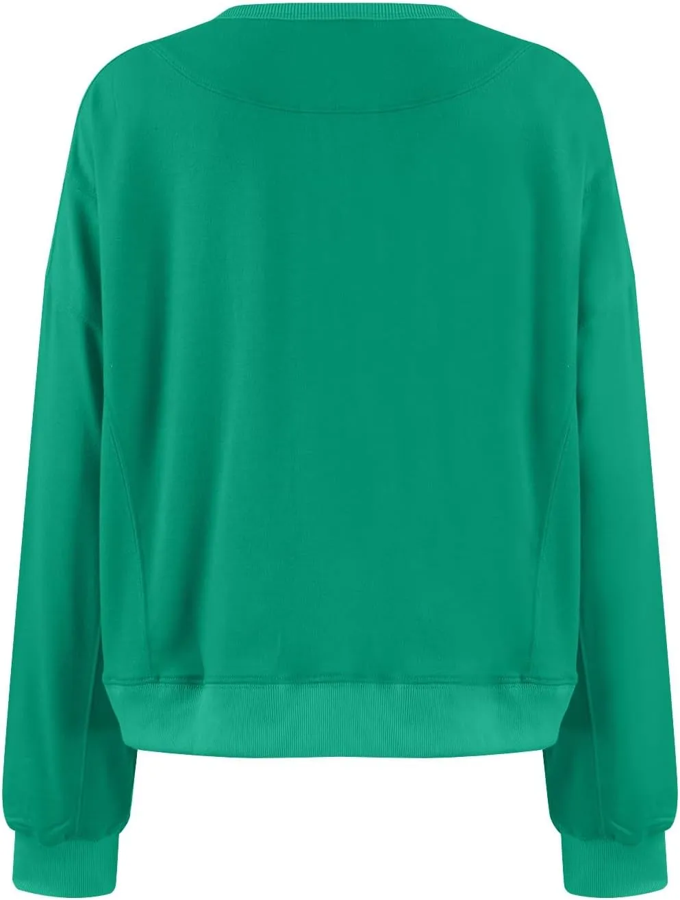 Fall Crew Neck Sweatshirts Women Solid Pullover Cropped Sweatshirt Long Sleeve Winter Side Split Sweaters Trendy 2024
