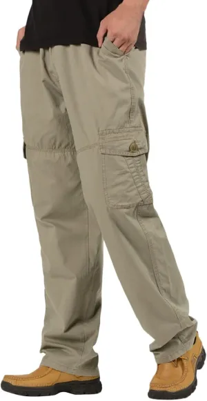 GIERIDUC Men Outdoor Cargo Pant Best Travel Pants for Long Flights Men's Mens Long Underwear Pants Mens Khaki Pants Outdoor