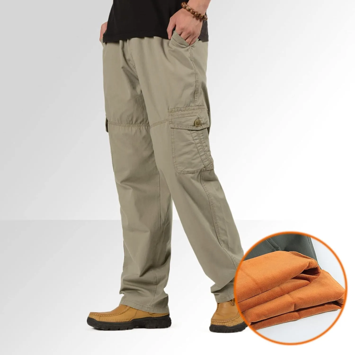 GIERIDUC Men Outdoor Cargo Pant Best Travel Pants for Long Flights Men's Mens Long Underwear Pants Mens Khaki Pants Outdoor