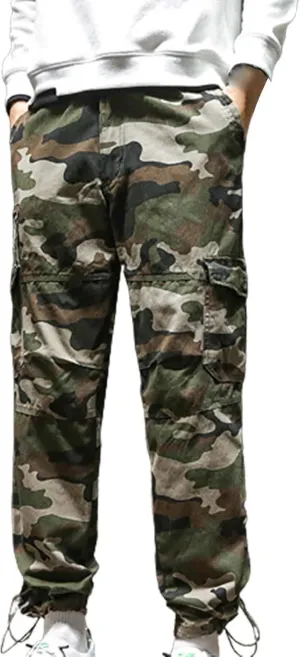 GIERIDUC Men's Paisley Pants Cargo Jogger Men's Tall Size Athletic Pants Mens Polyester Cargo Pants Relaxed Fit Cord Trouser