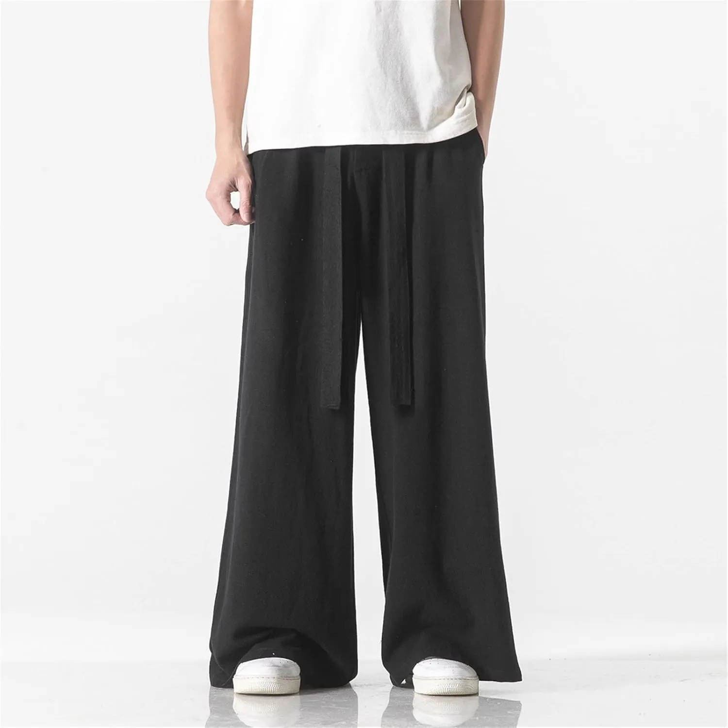 GIERIDUC Men's Pleated Front Dress Pants Mens Big and Tall Thermal Pants Mens Cotton Exercise Pants Mens Cotton Jersey Pants