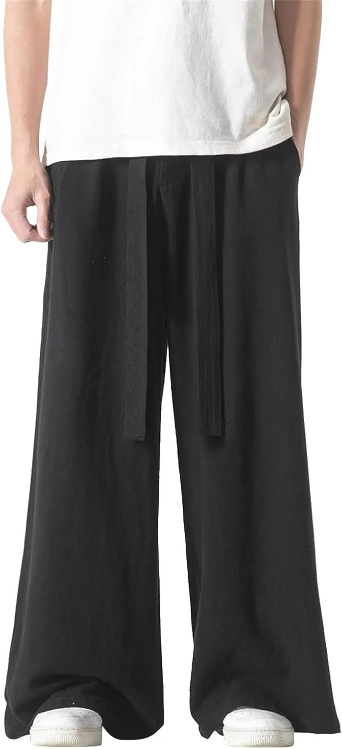 GIERIDUC Men's Pleated Front Dress Pants Mens Big and Tall Thermal Pants Mens Cotton Exercise Pants Mens Cotton Jersey Pants