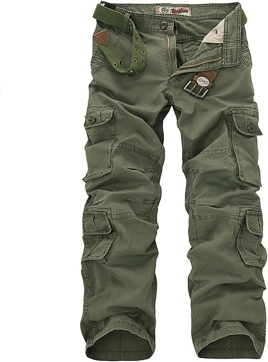 GIERIDUC Mens Stacked Flared Sweatpants Boyfriend Gifts for Boyfriend Best Formal Trousers for Men Forest Green Dress Pants