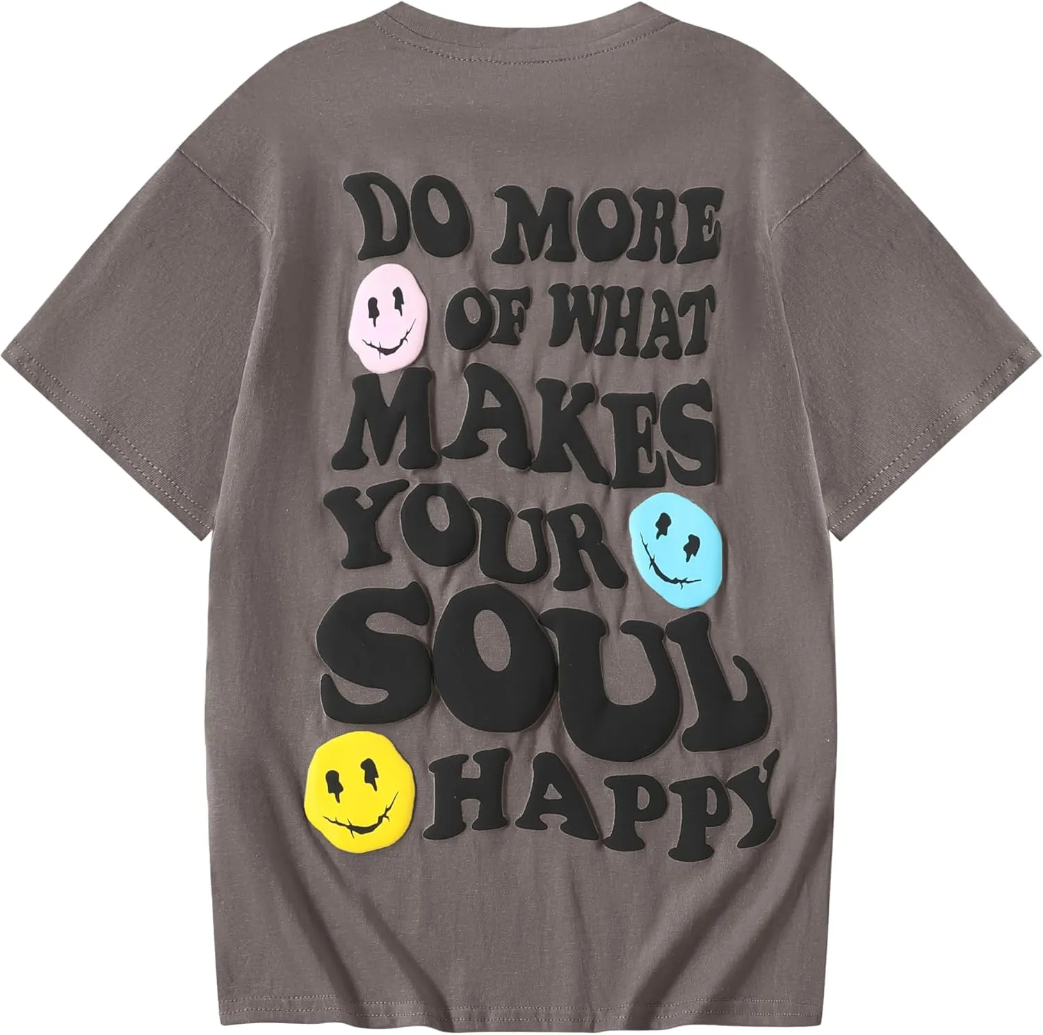 Girl's Letter Print Graphic T Shirts Short Sleeve Cute Shirts Oversized Loose Tee Summer Tops