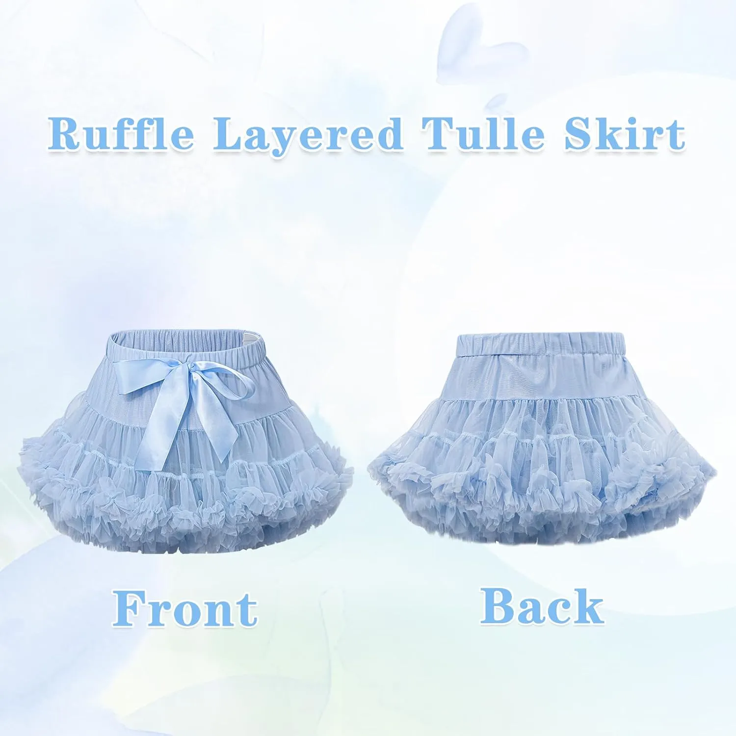 Girls Tutu Dress Layered Tulle Ruffle Skirt Princess Tutu Dance Outfit Party Birthday