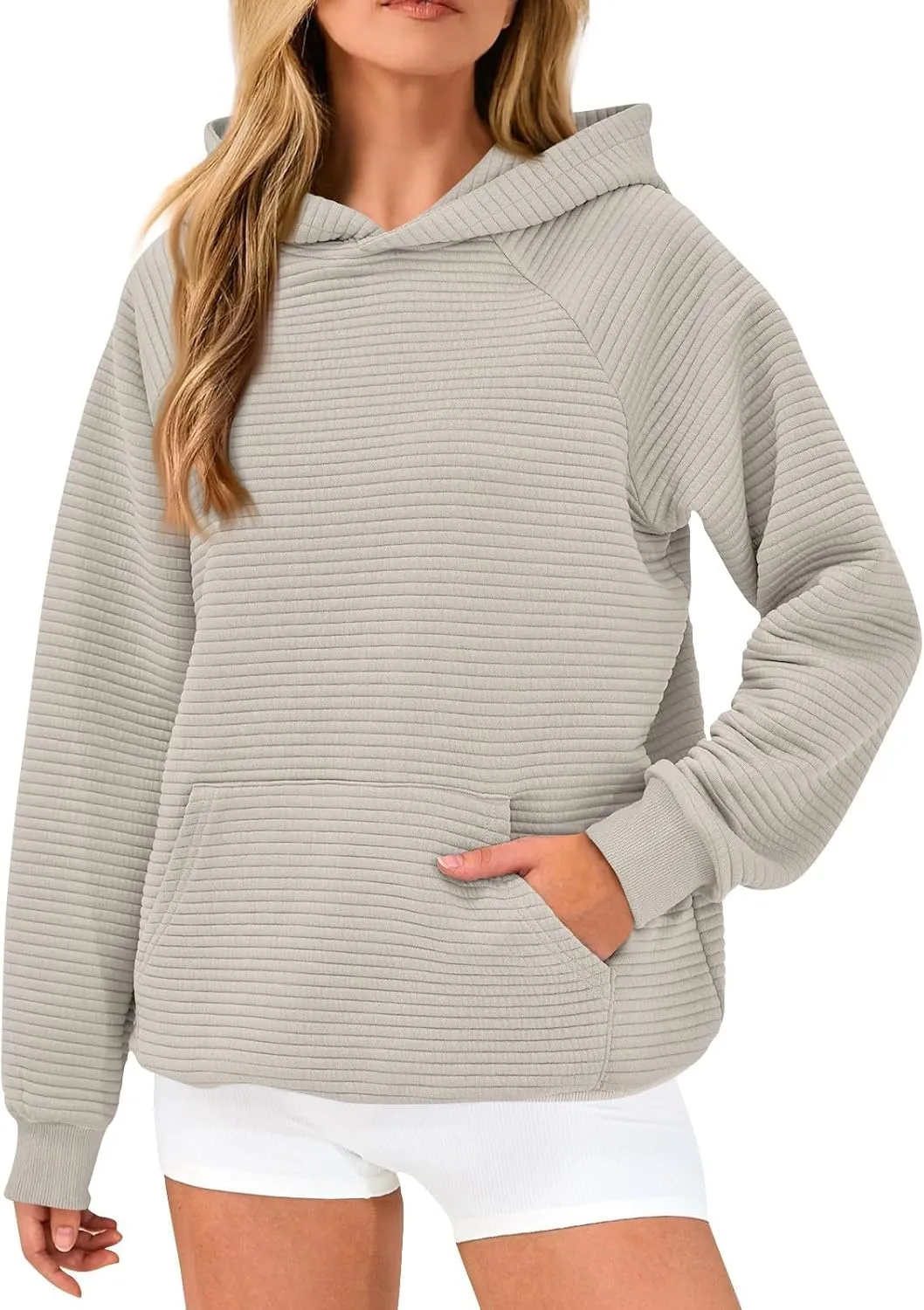 Hoodies For Teen Girls Long Sleeve Western Sweatshirts Knit Fall Sweaters Casual Solid Tunic Pullover With Pocket
