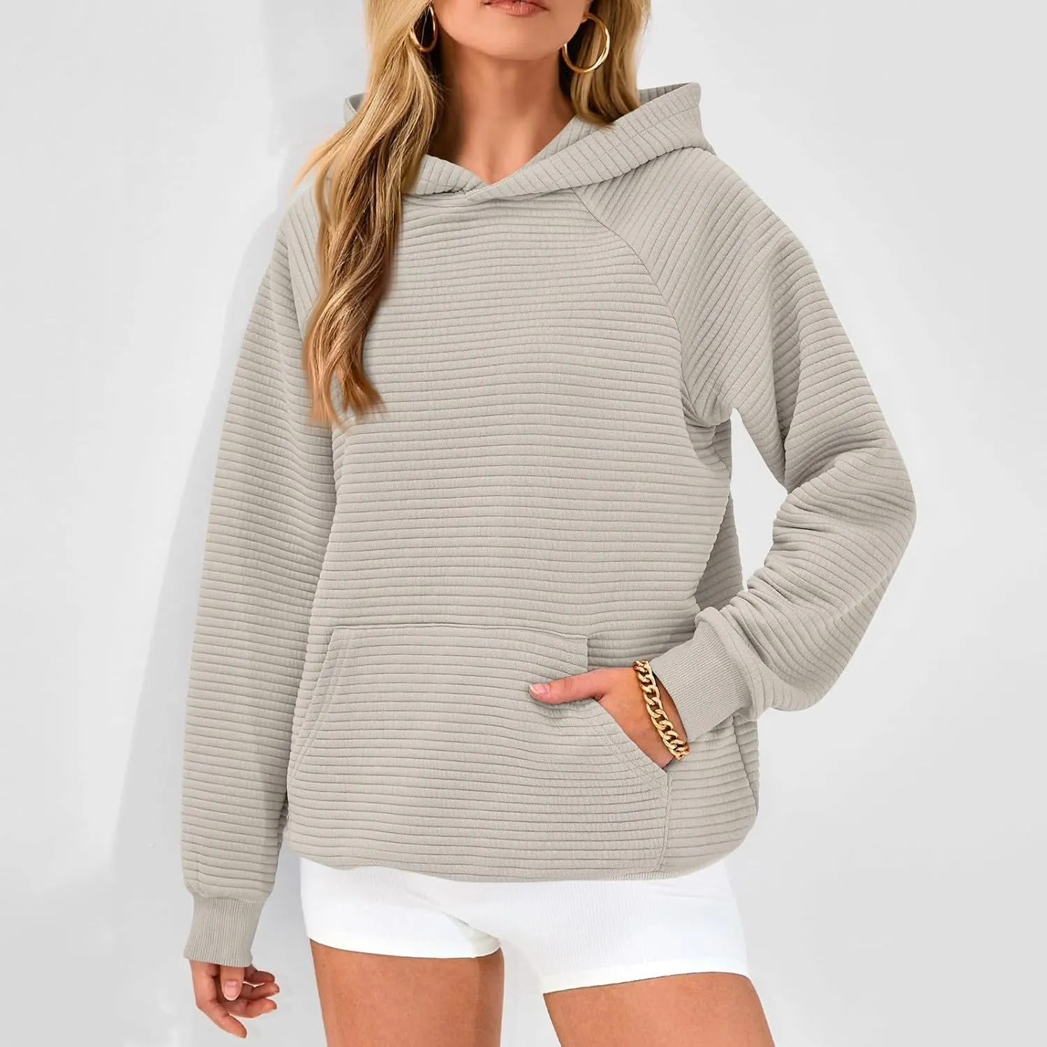 Hoodies For Teen Girls Long Sleeve Western Sweatshirts Knit Fall Sweaters Casual Solid Tunic Pullover With Pocket