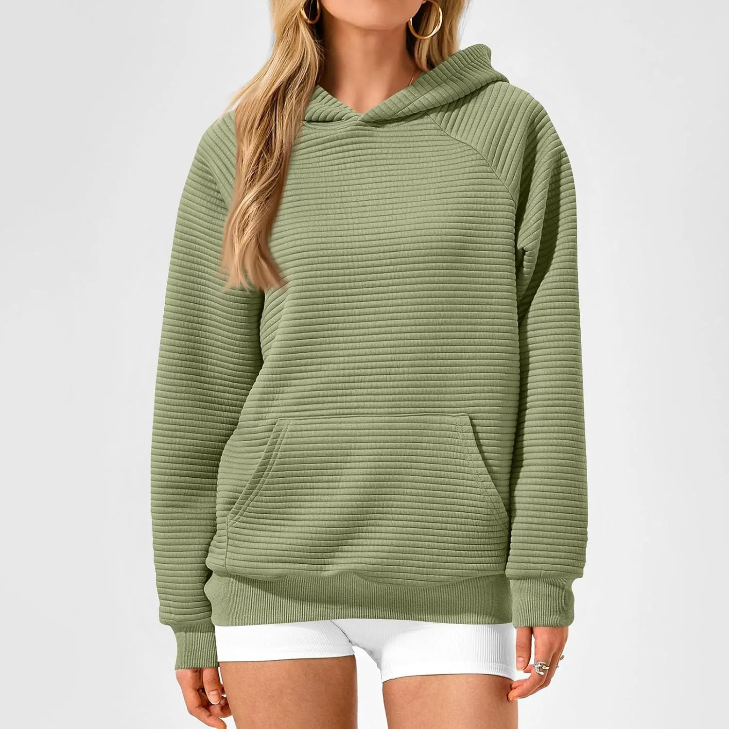 Hoodies For Teen Girls Long Sleeve Western Sweatshirts Knit Fall Sweaters Casual Solid Tunic Pullover With Pocket