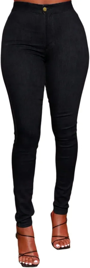 Jeggings for Women Tummy Control Pull On Butt Lifting Jeans Stretch Skinny Mid Rise Jeans with Pockets Casual Pants