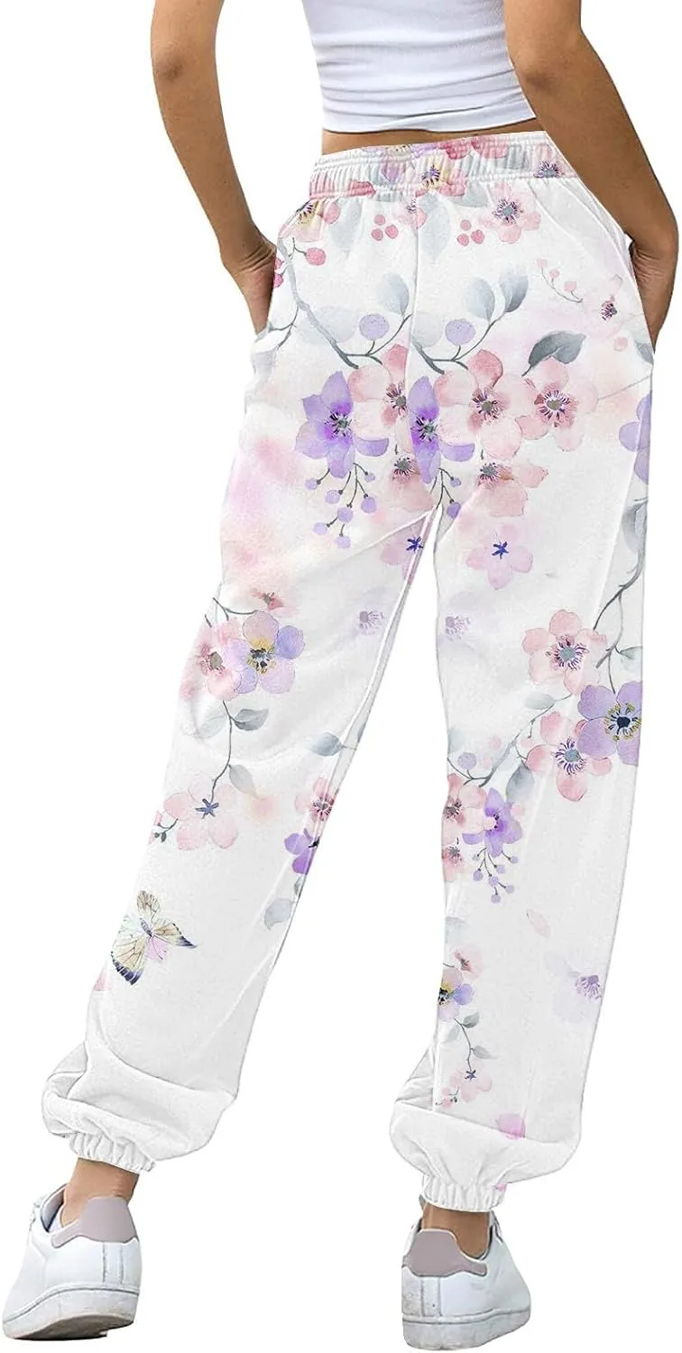 Joggers for Women 2024 Joggers Pants Workout High Waisted Yoga Pants with Pockets 3X Athletic Pants Comfortable
