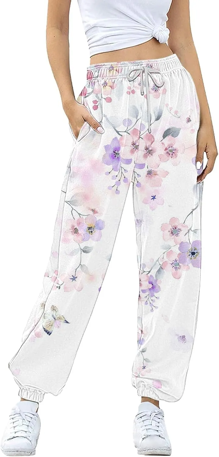 Joggers for Women 2024 Joggers Pants Workout High Waisted Yoga Pants with Pockets 3X Athletic Pants Comfortable