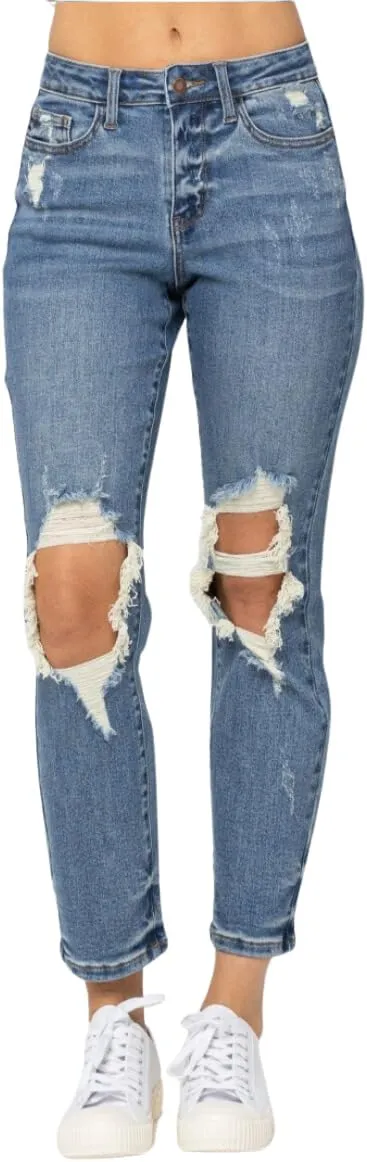 Judy Blue High Rise Distressed Boyfriend Jeans