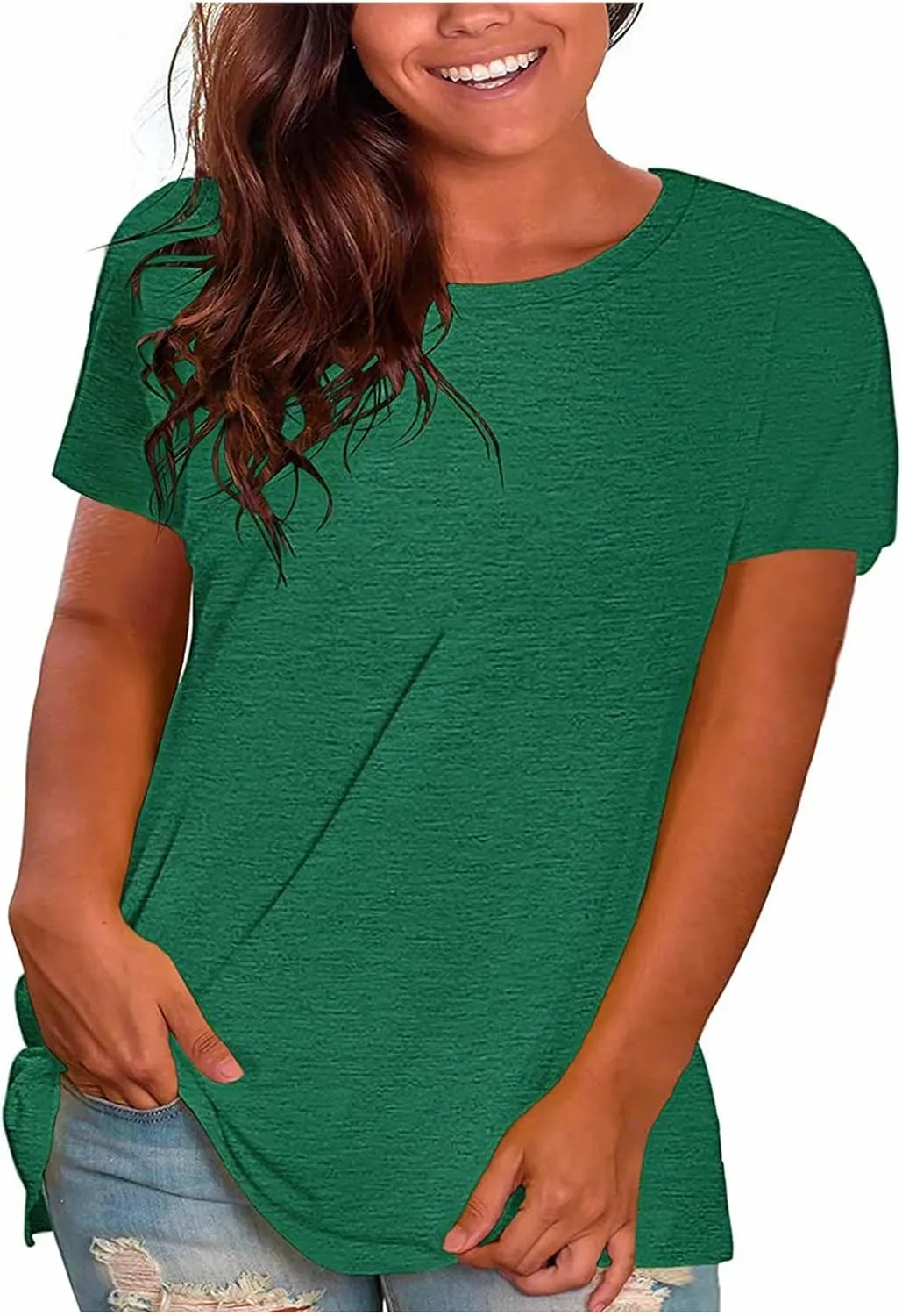Lastesso Womens Tshirts Basic Solid Oversized Pullovers Casual Crewneck Short Sleeve Summer Tees Shirt Soft Homewewar