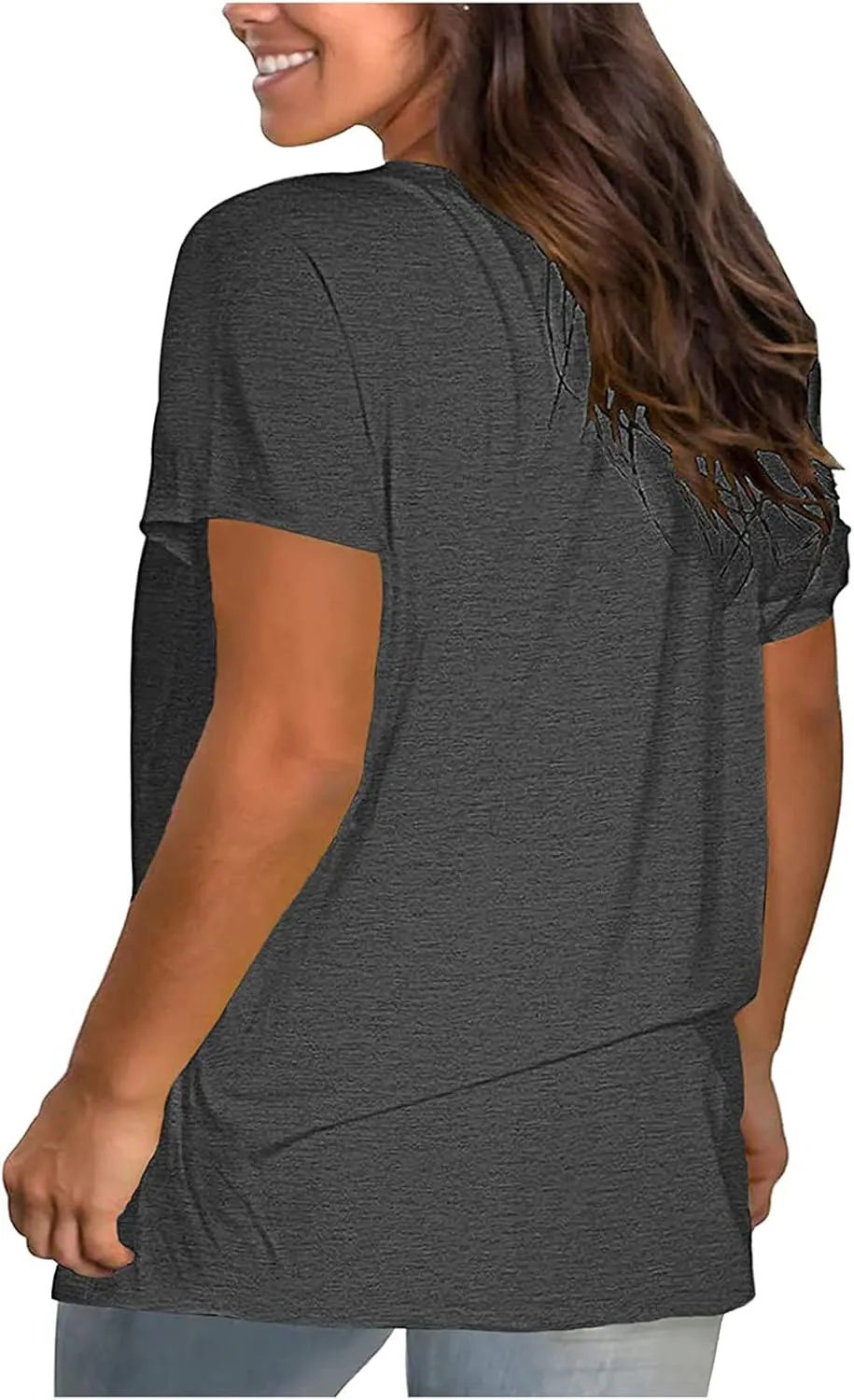 Lastesso Womens Tshirts Basic Solid Oversized Pullovers Casual Crewneck Short Sleeve Summer Tees Shirt Soft Homewewar
