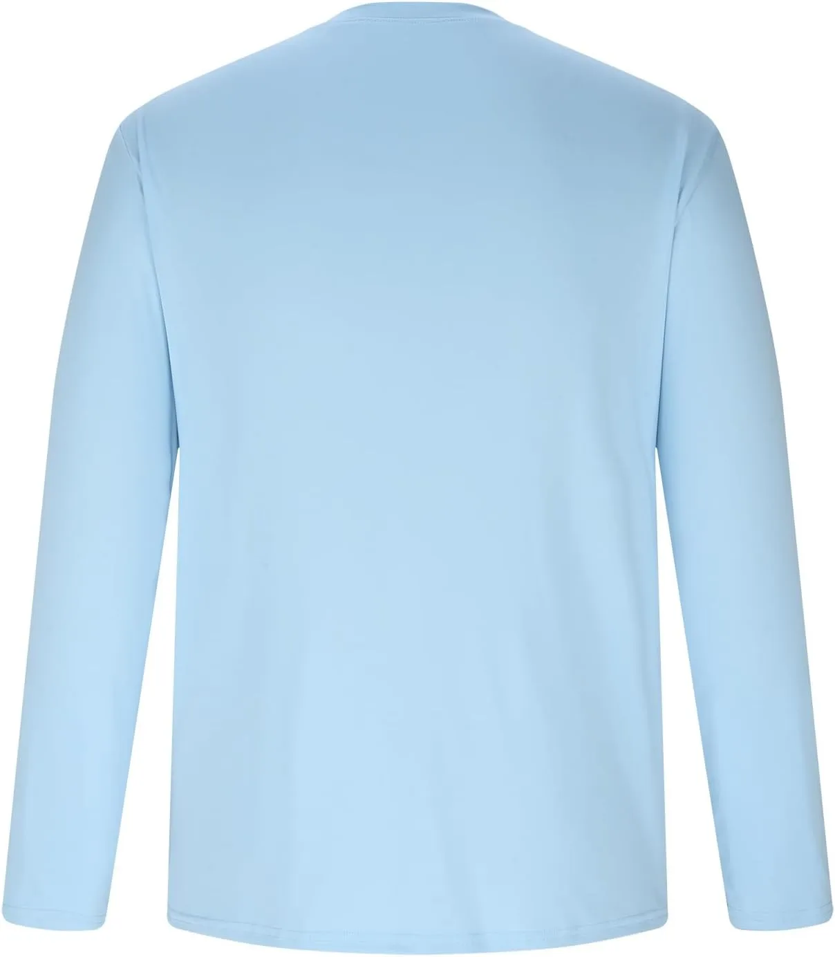 Men Long Sleeve Shirts Sun Protective Summer T Shirts Crew Neck Hiking Tee Shirts Comfy Breathable Tees for Running