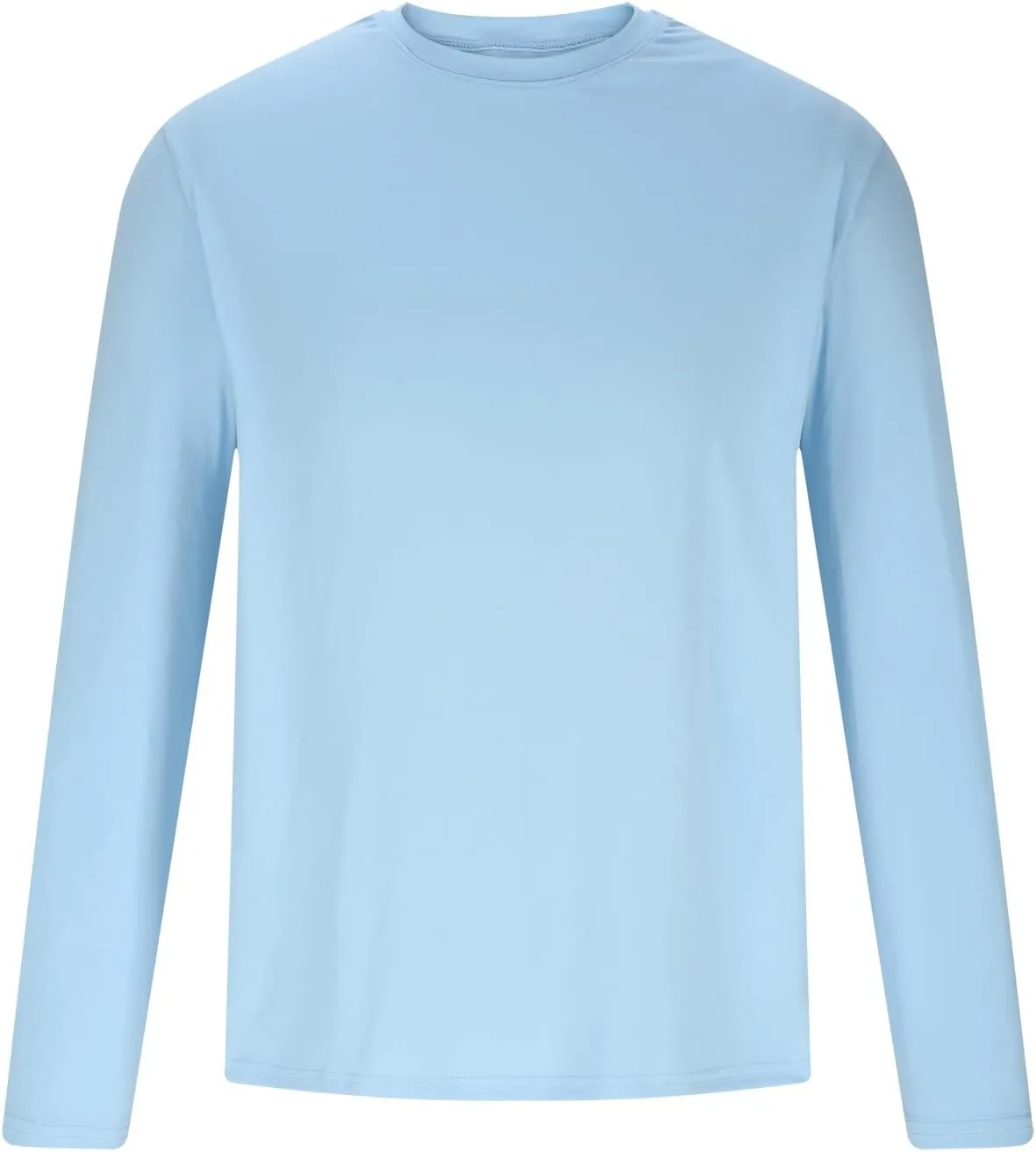 Men Long Sleeve Shirts Sun Protective Summer T Shirts Crew Neck Hiking Tee Shirts Comfy Breathable Tees for Running
