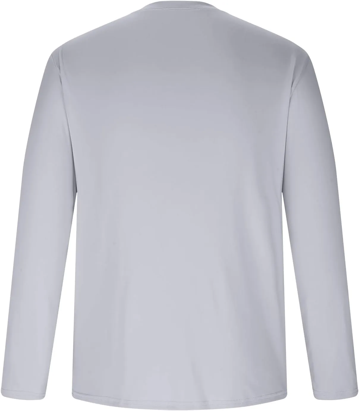 Men Long Sleeve Shirts Sun Protective Summer T Shirts Crew Neck Hiking Tee Shirts Comfy Breathable Tees for Running