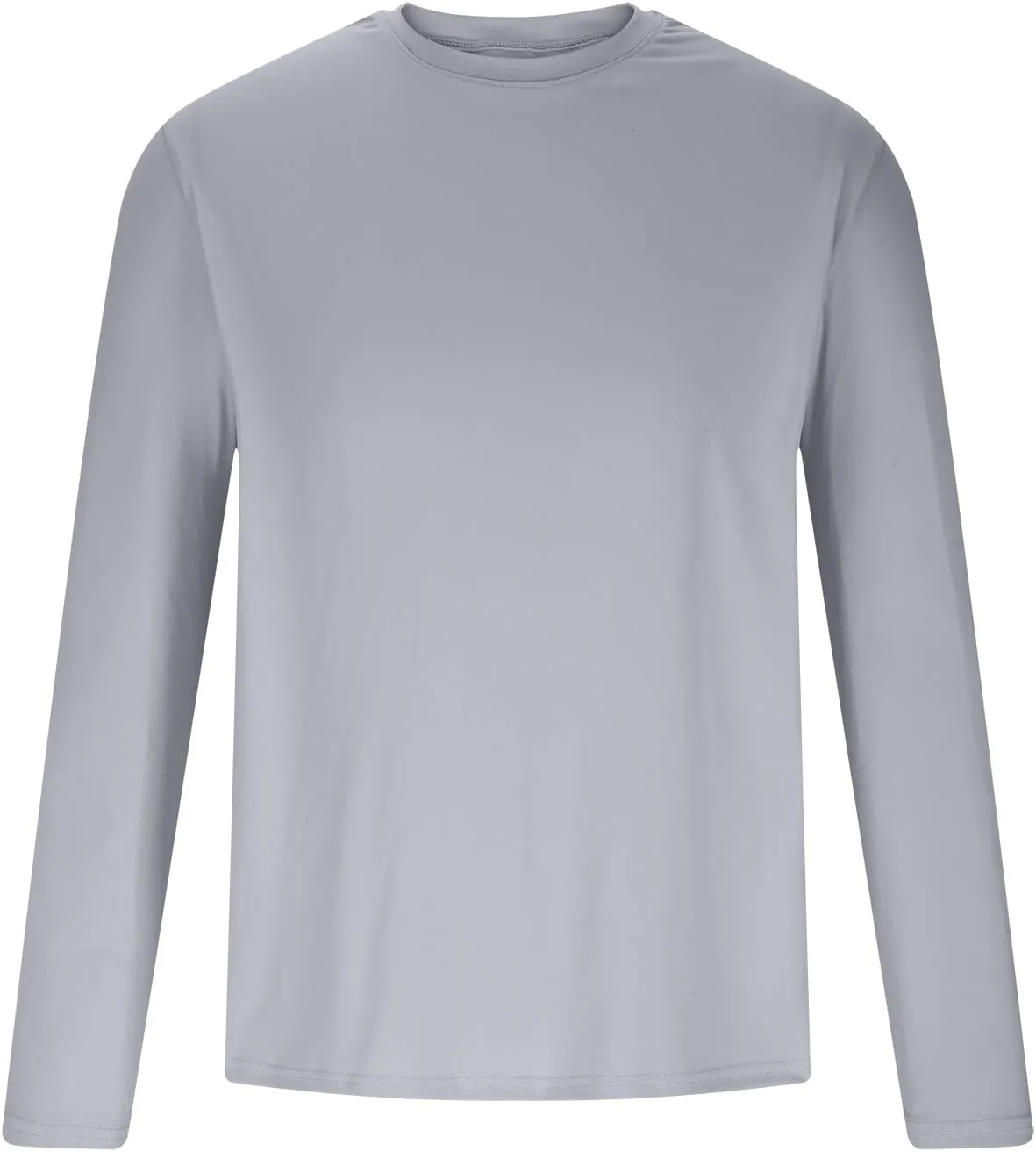 Men Long Sleeve Shirts Sun Protective Summer T Shirts Crew Neck Hiking Tee Shirts Comfy Breathable Tees for Running