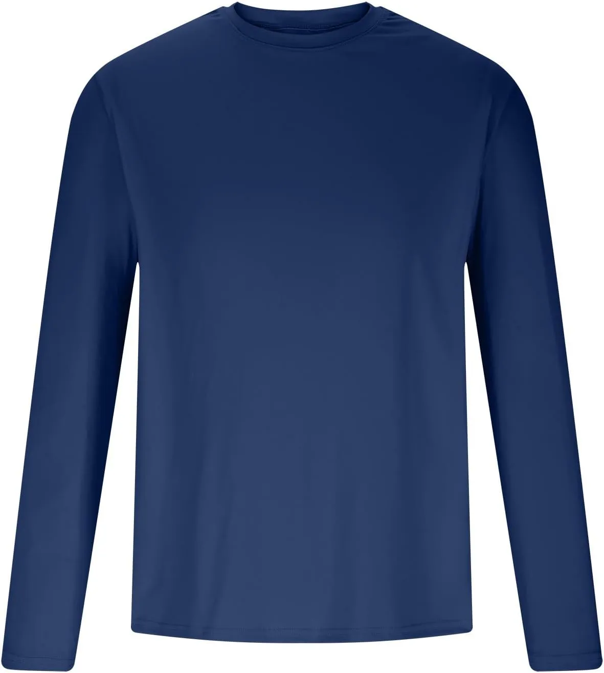 Men Long Sleeve Shirts Sun Protective Summer T Shirts Crew Neck Hiking Tee Shirts Comfy Breathable Tees for Running