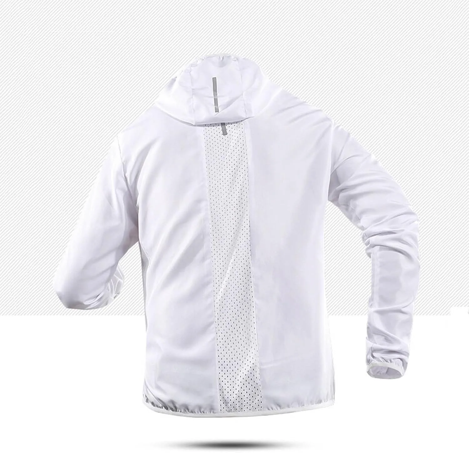 Men UPF 50  Sun Protection Light Jacket Outdoor Full Zip Hoodie Long Sleeve Athletic Fishing Hiking Performance Shirt