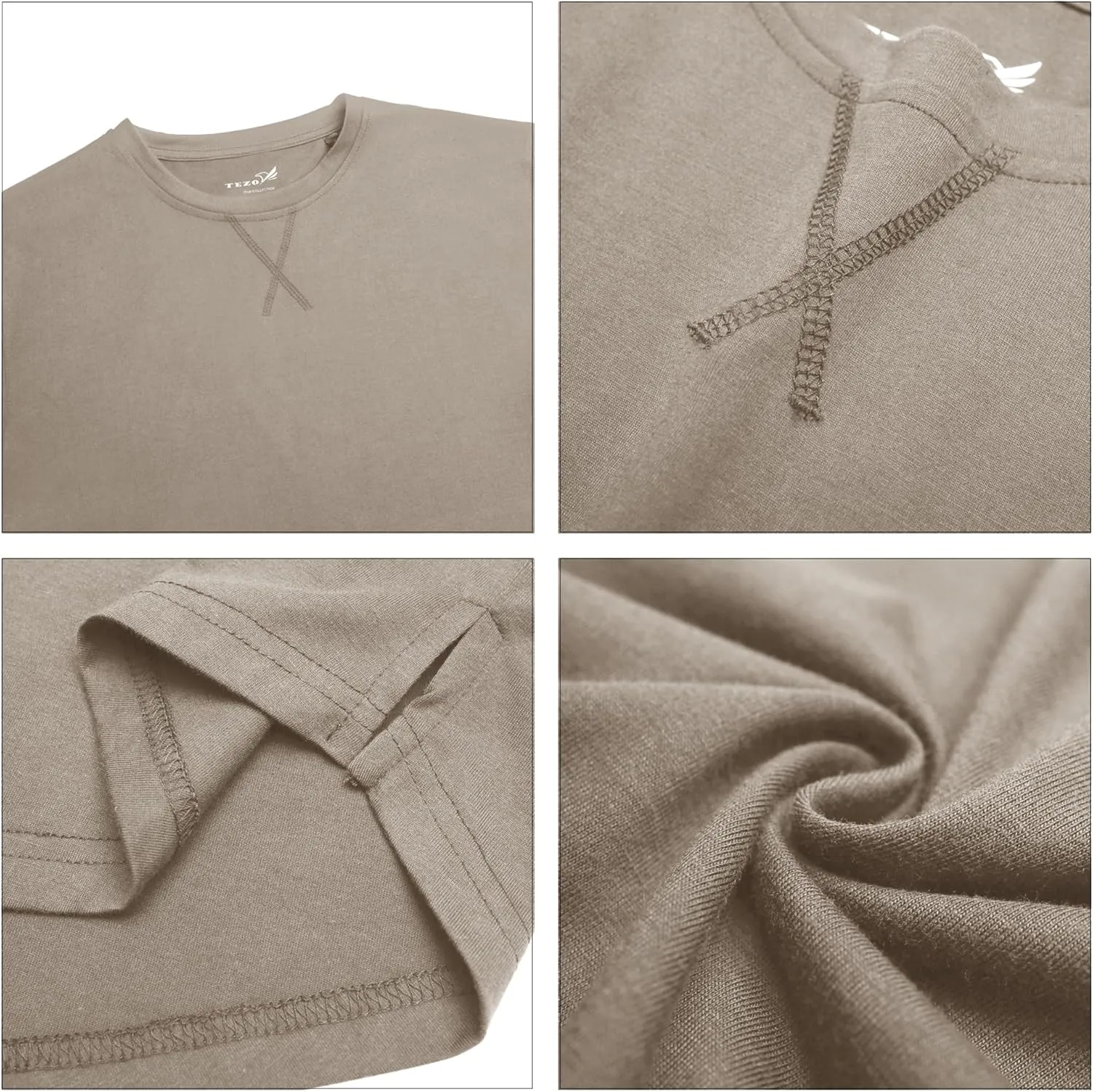 Mens 3 Pack Plain Cotton Shirts Short Sleeve Casual Crew Neck T-Shirts Hipster Hip Hop Longline Tees Drop Cut Curved Hem