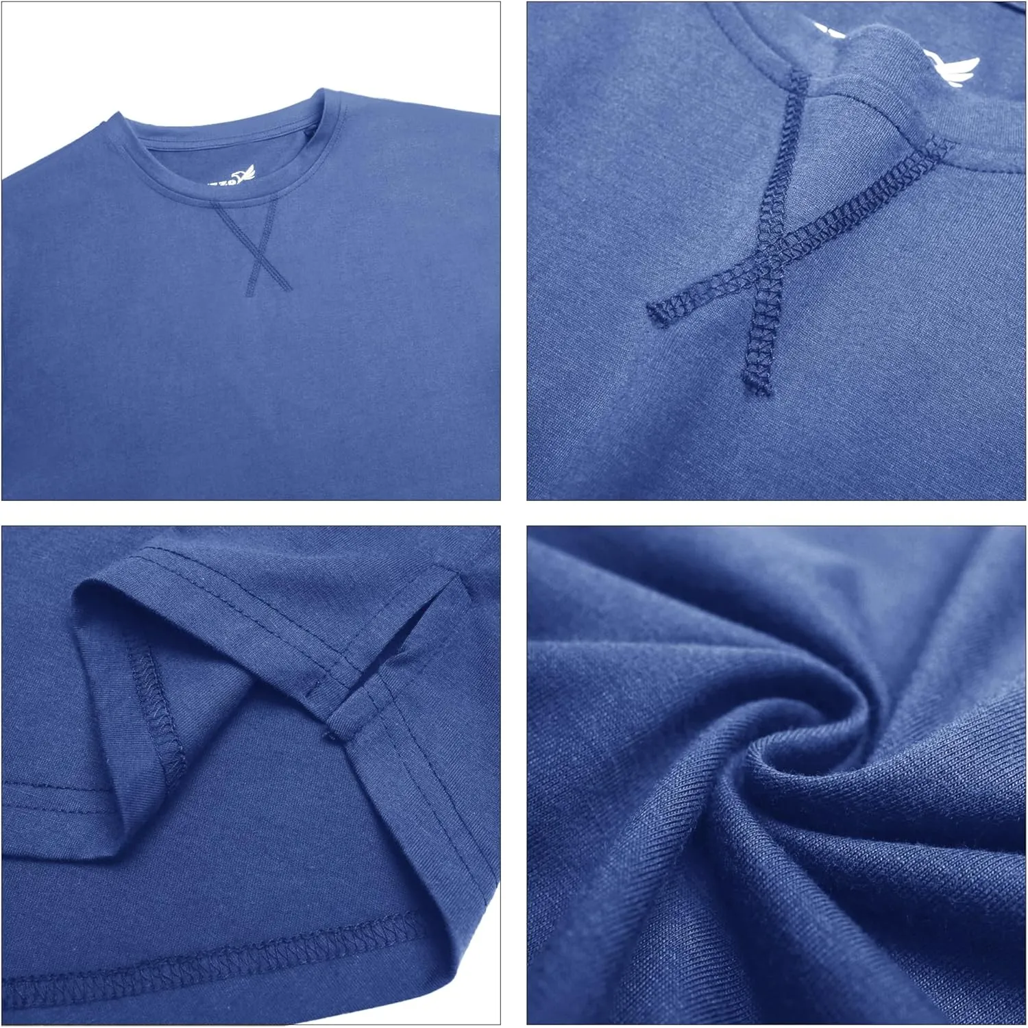 Mens 3 Pack Plain Cotton Shirts Short Sleeve Casual Crew Neck T-Shirts Hipster Hip Hop Longline Tees Drop Cut Curved Hem