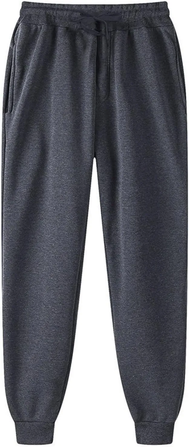 Mens Cargo Pants 2023 Casual Drawstring Joggers with Pocket Solid Color Work Sweatpant Outdoor Adjustable Pants