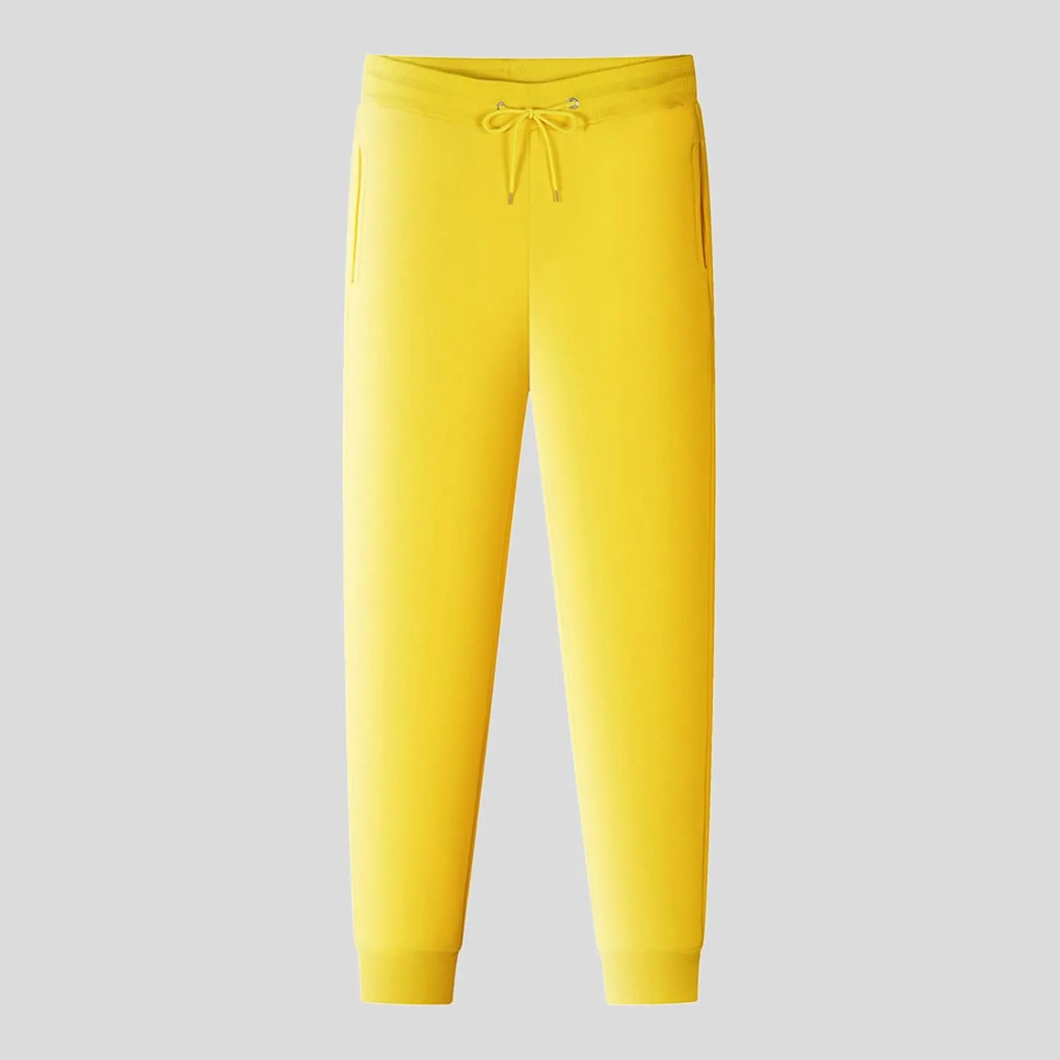 Mens Cargo Pants 2023 Casual Drawstring Joggers with Pocket Solid Color Work Sweatpant Outdoor Adjustable Pants