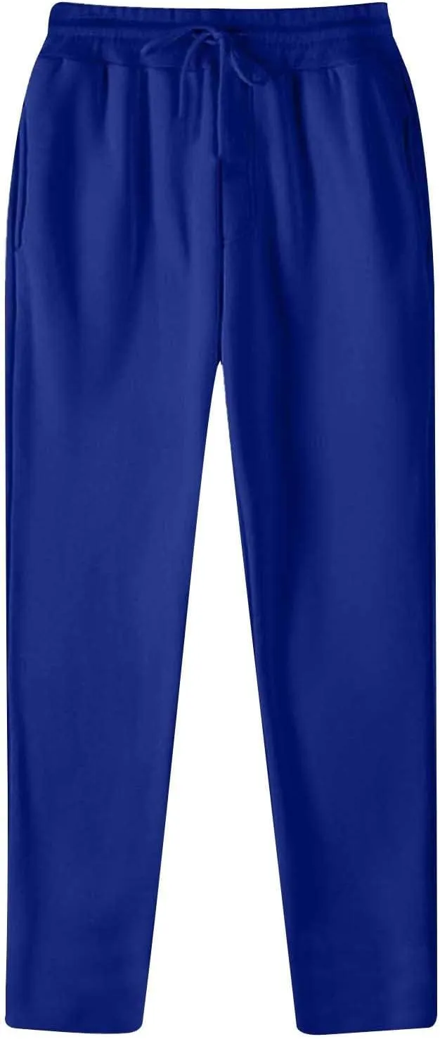 Mens Cargo Pants Casual Elastic Joggers Athletic Pants Straight Sweatpants Athletic Lounge Trousers with Pockets