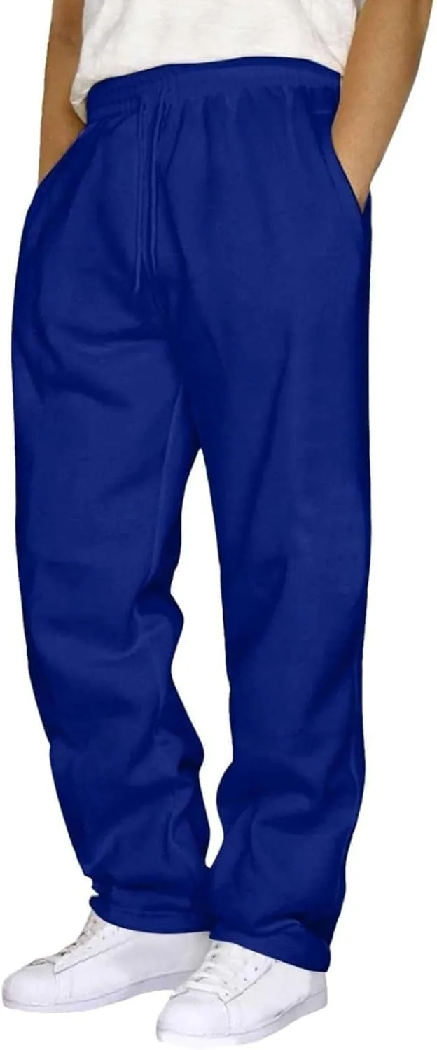 Mens Cargo Pants Casual Elastic Joggers Athletic Pants Straight Sweatpants Athletic Lounge Trousers with Pockets
