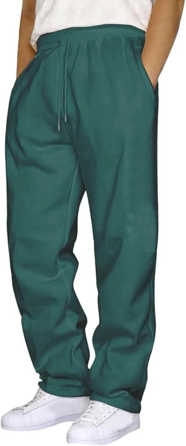 Mens Cargo Pants Casual Elastic Joggers Athletic Pants Straight Sweatpants Athletic Lounge Trousers with Pockets